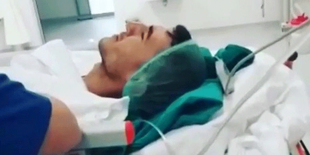 Ameliyattan çıkan genç ezan okudu