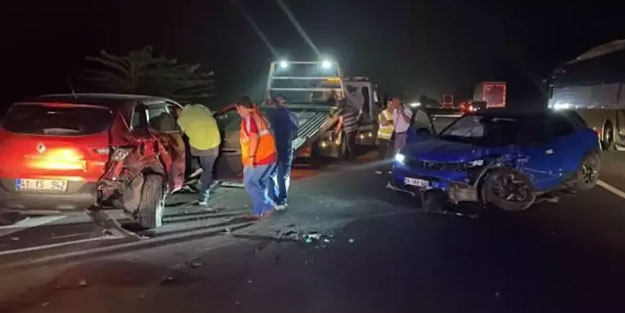 Anadolu Otoyolu'nda cip ile otomobil çarpıştı