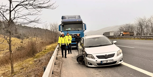 Anadolu Otoyolu'nda kaza: 3 kişi yaralandı