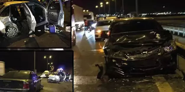 Anadolu Otoyolu'nda zincirleme trafik kazası: 5 kişi yaralandı