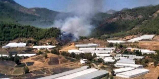 Anamur'da orman yangını!