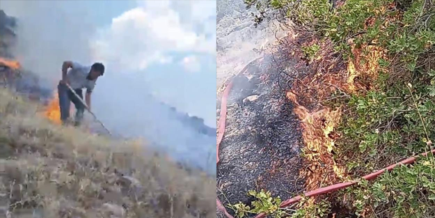 Anız yangını ormana yayıldı