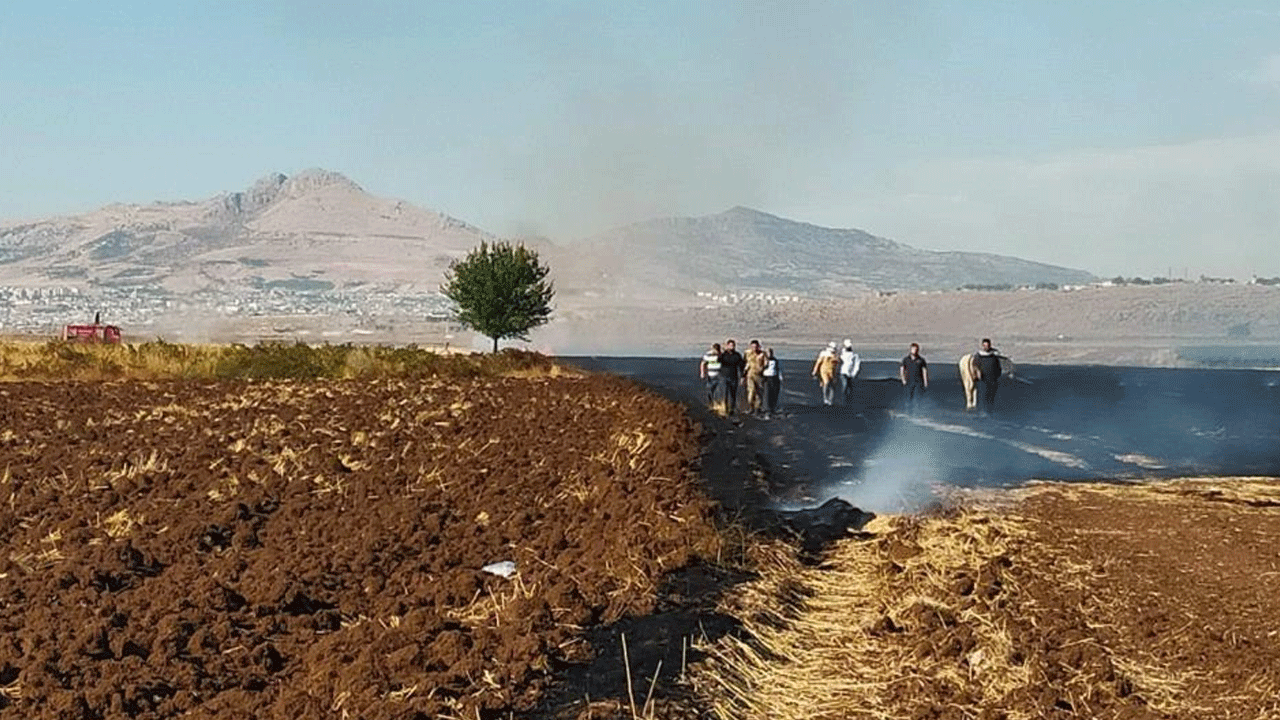 Anız yangını söndürüldü: 1 kişi hastanelik oldu