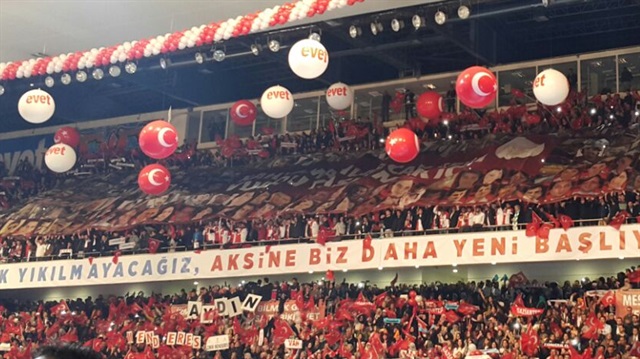 Ankara Arena'da gözleri dolduran pankart