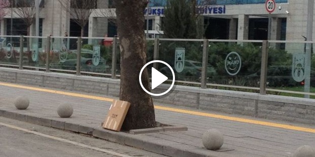 Ankara Büyükşehir Belediyesi önünde hareketli dakikalar