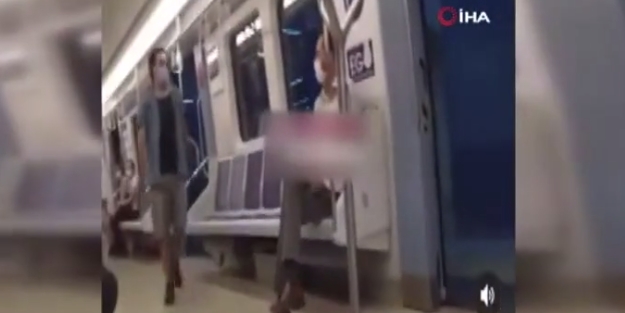 Ankara metrosunda şarkı kavgası