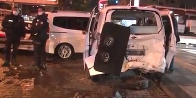 Ankara'da 7 araç birbirine girdi