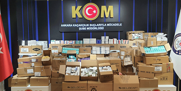 Ankara'da 925 bin kaçak ilaç ele geçirildi