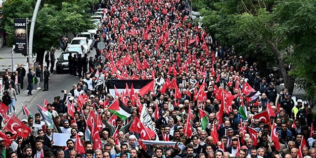 Ankara'da Büyük Gazze Yürüyüşü!