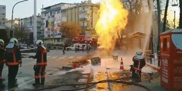 Ankara'da doğal gaz hattında patlama
