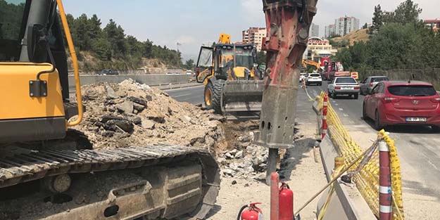 Ankara'da doğalgaz borusu patladı