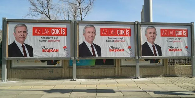 "Ankara’da fotoğrafımı göremezsiniz" diyen Mansur paraları billboardlara akıttı