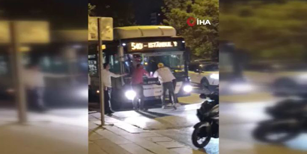 Ankara'da korku dolu anlar! Alkollü yolcu şoföre bıçak çekti