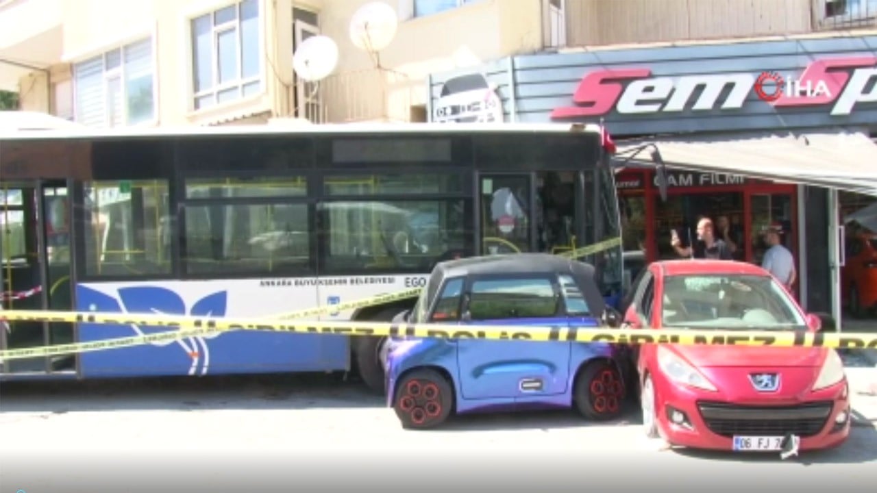 Ankara'da otobüs iş yerine girdi: 7 yaralı Mansur'un EGO'su Ekrem'in İETT'sine özendi