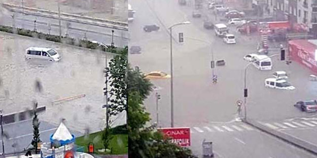 Ankara'da sağanak sürprizi! Cadde ve sokaklar göle döndü