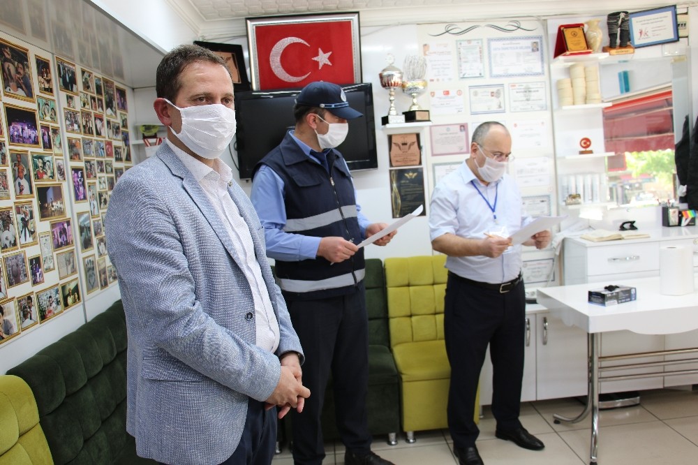 Ankara’da sık kullanılan alanlarda korona virüs denetimi 