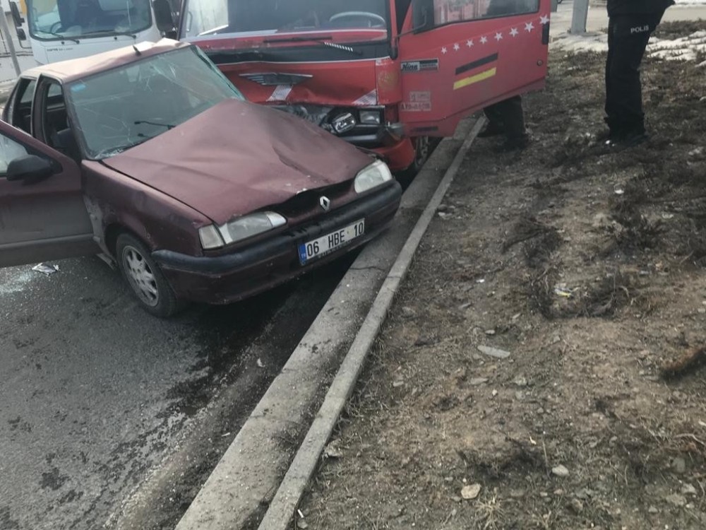 Ankara’da trafik kazası: 1 yaralı 