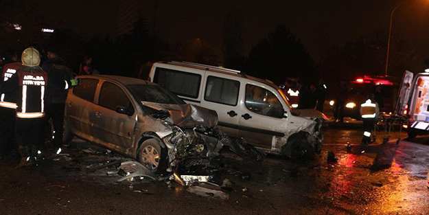 Ankara'da zincirleme trafik kazası