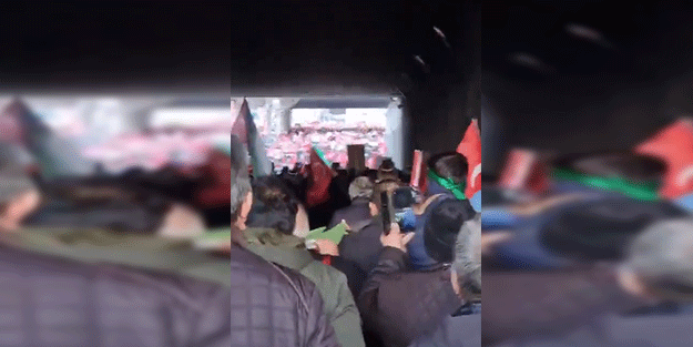 Ankara'daki Büyük Gazze yürüyüşünde "Kahrolsun İsrail ve kahrolsun PKK" sloganları!