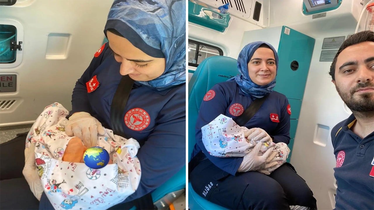 Anne hastaneye yetişemedi, sağlık ekibi bebeği ambulansta doğurttu