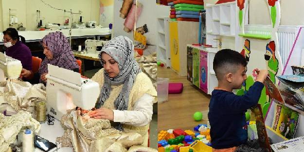 Anneler öğreniyor, çocuklar eğleniyor