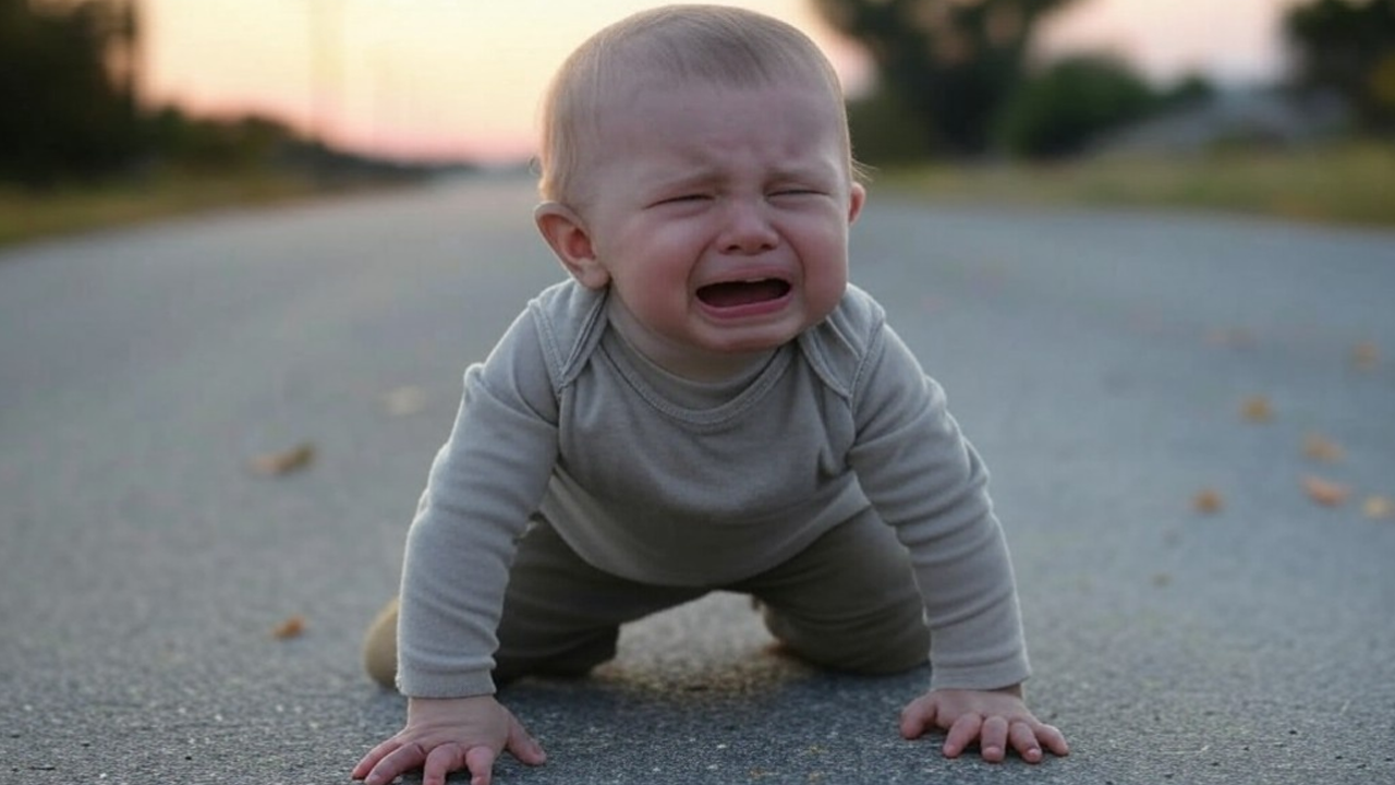 Annesi öldürülen 9 aylık bebek, ıssız yolda emeklerden bulundu!