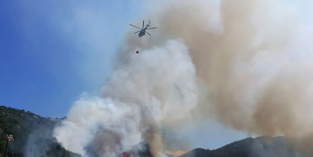Antalya Kaş'ta korkutan orman yangını