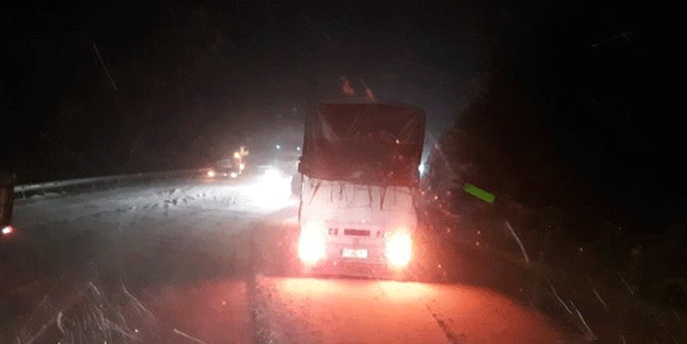 Antalya Konya yolu karla kaplandı!
