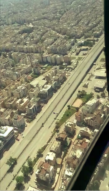 Antalya trafiği havadan helikopter ve drone ile denetlendi 