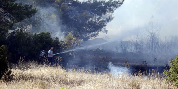 5 dönüm ormanlık alan yandı