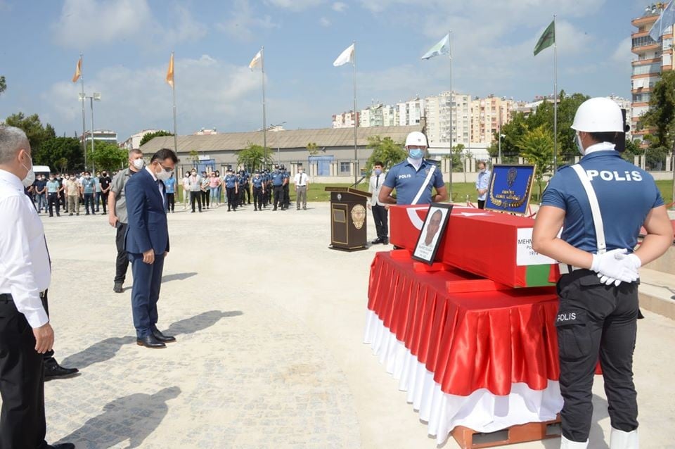 Antalya’da hayatını kaybeden polis için tören düzenlendi 
