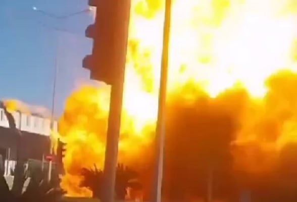 Korkunç anlar! Bomba değil otomobil