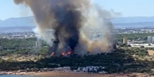 Antalya'da orman yangını böyle görüntülendi!