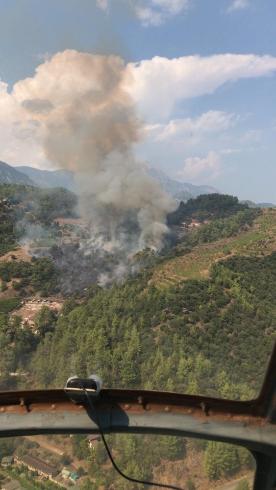 Antalya’da ormanlık alanda yangın 
