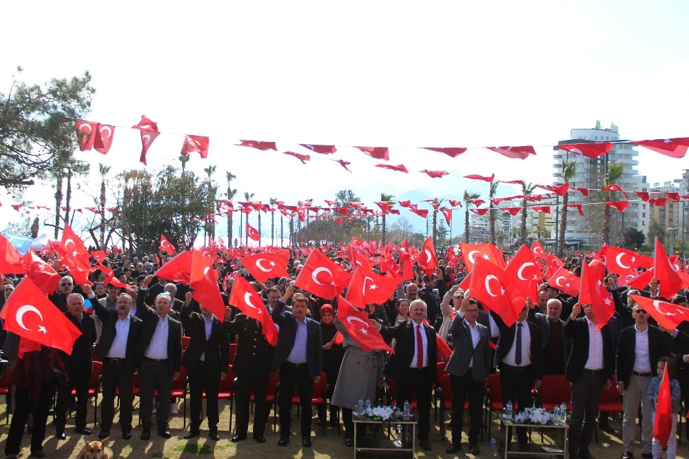 Antalya’da şehitlere dua, Mehmetçik’e destek programı 