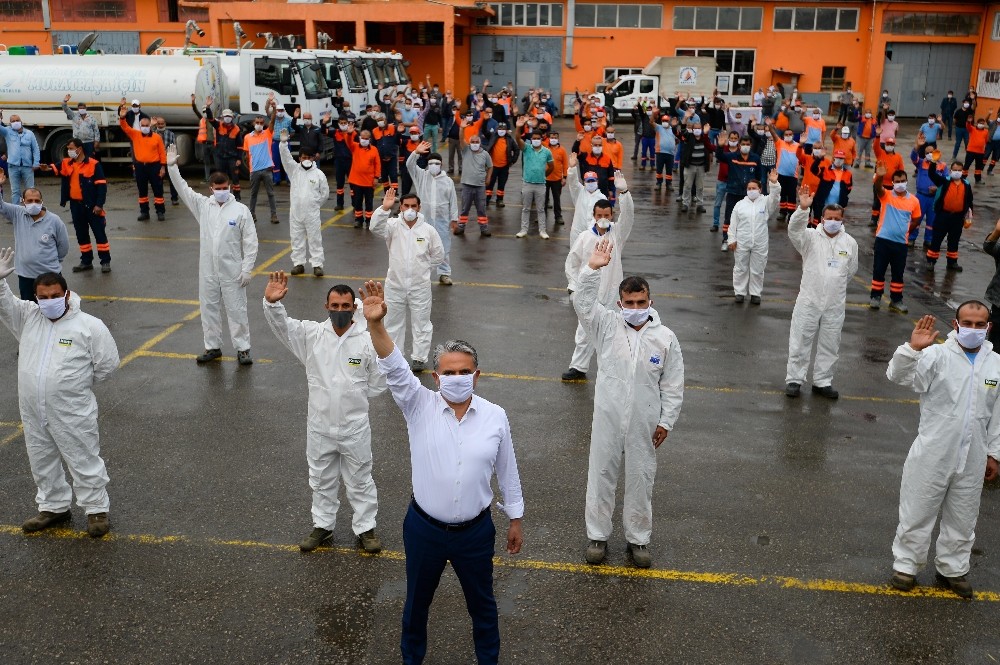 Antalya’da temizlik işçileri için özel 1 Mayıs kutlaması 
