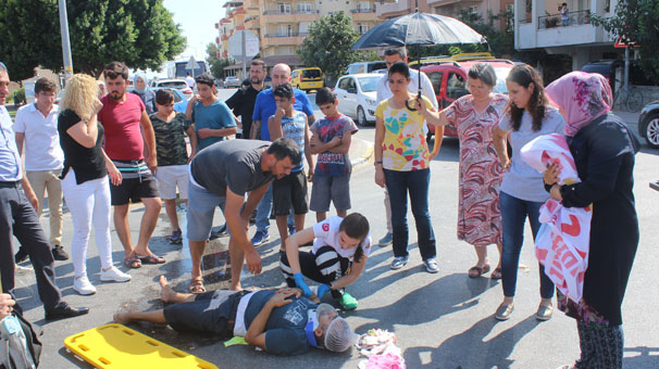 Antalya'da yaralının başında şemsiye nöbeti tuttular!
