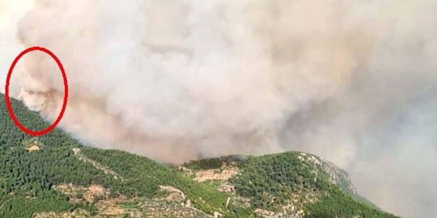 Antalya'daki orman yangınında 'yangın şeytanı' görüldü