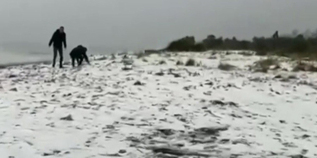 5 yıl aradan sonra ilk kez kar yağdı!