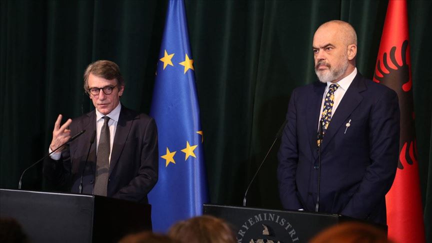 AP Başkanı Sassoli: Arnavutluk'un AB'ye üyelik süreci başlatılmalı