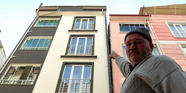 Apartman böyle eğildi! Destek bekliyorlar