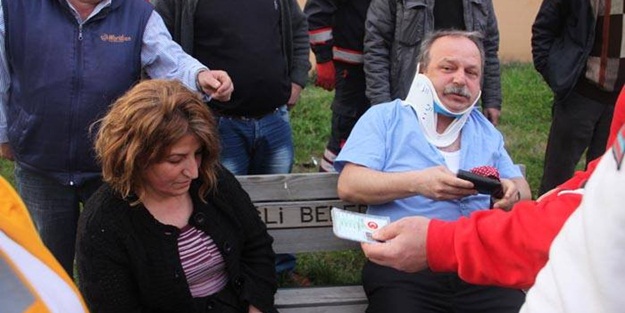 Araba kullanmayı öğrenen kadın çocuk parkına uçtu