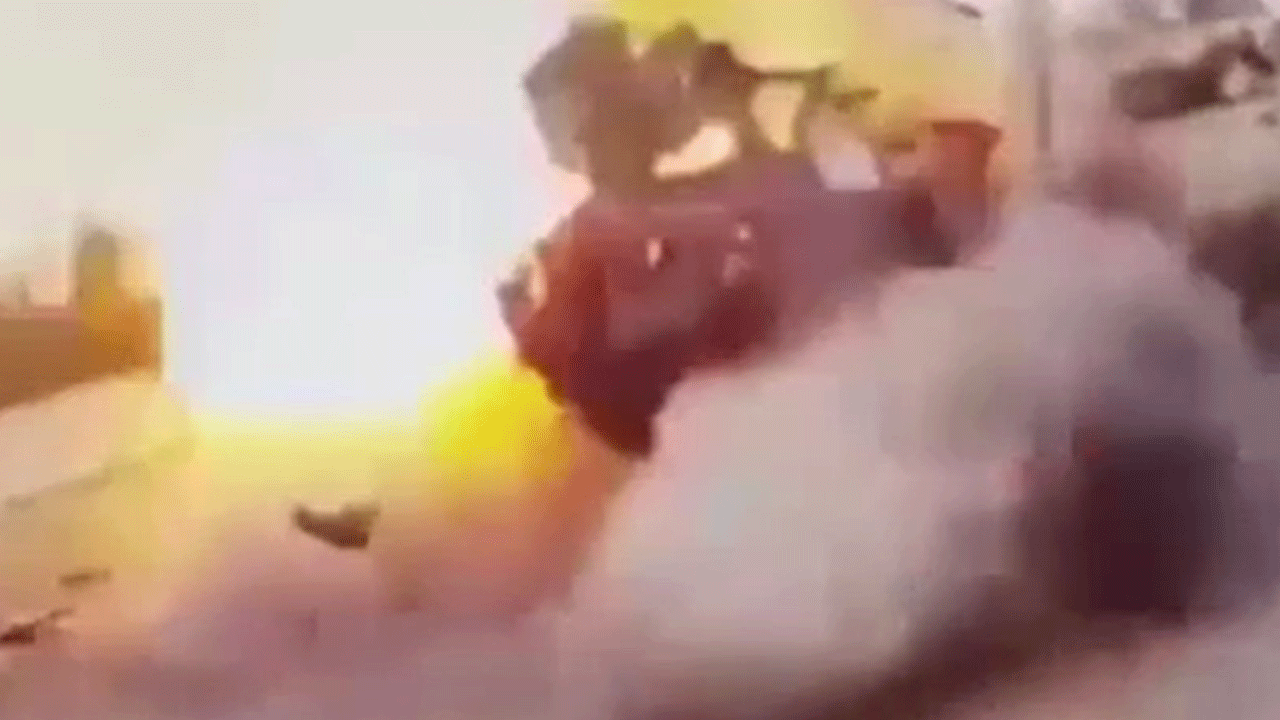 İşte Rus generalin havaya uçma anı! Arabasına yerleştirilen bomba böyle infilak etti!