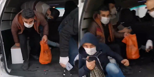 Aracı durduran ekipler gözlerine inanamadı! 5 kişilik araçtan...