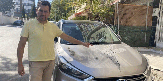 Aracını gören gazeteci büyük şok yaşadı