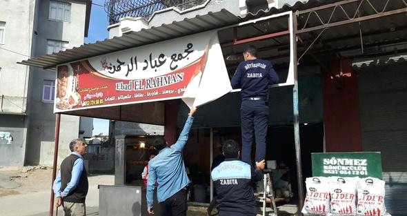 Arapça tabelalara sınır geliyor