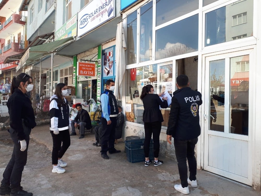 Arapgir’de korona virüs denetlemesi 