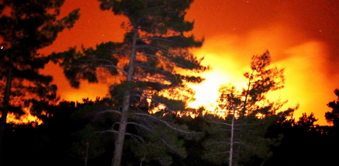 Arazi yangını kontrol altına alınamıyor!