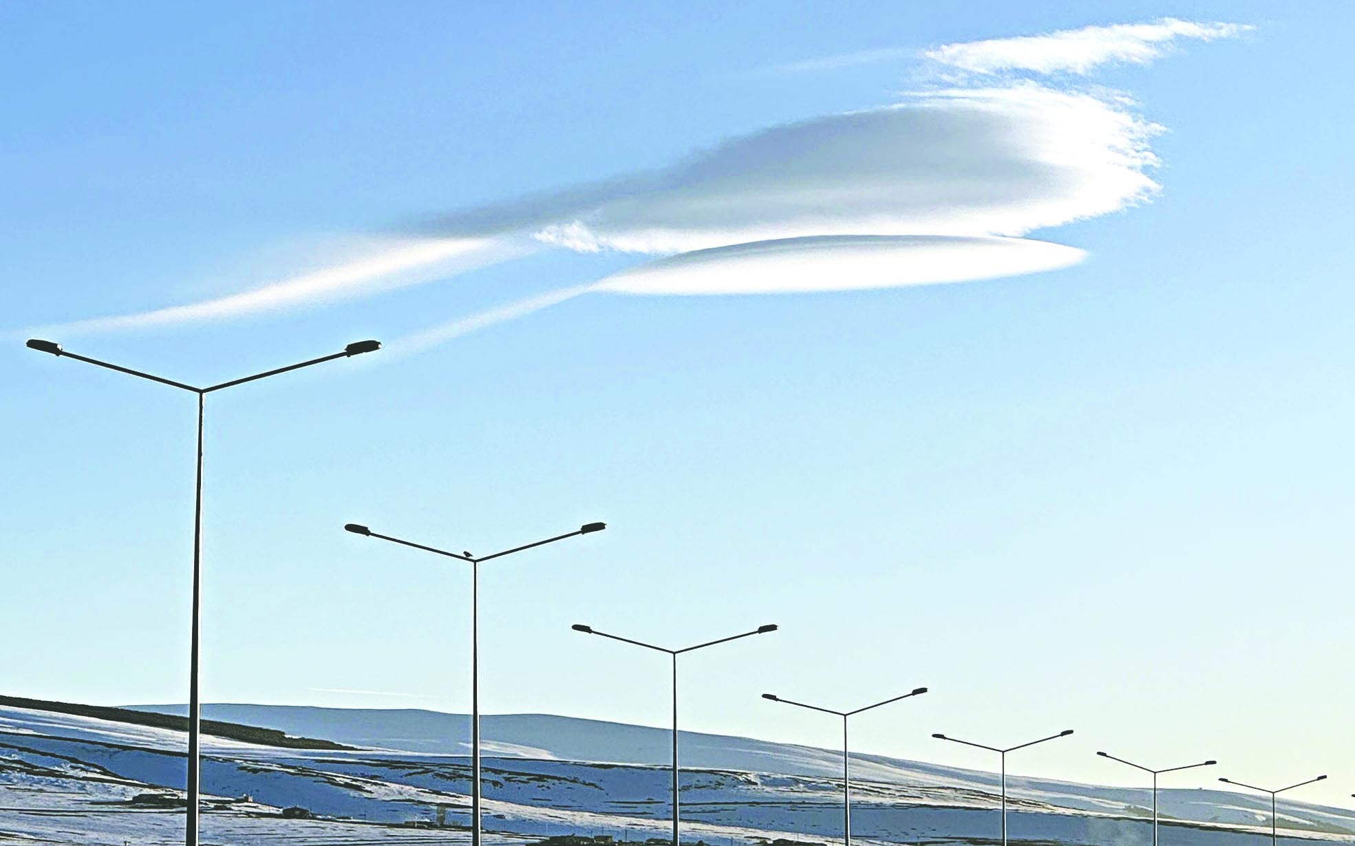Ardahan’da mercek bulutları güzelliği