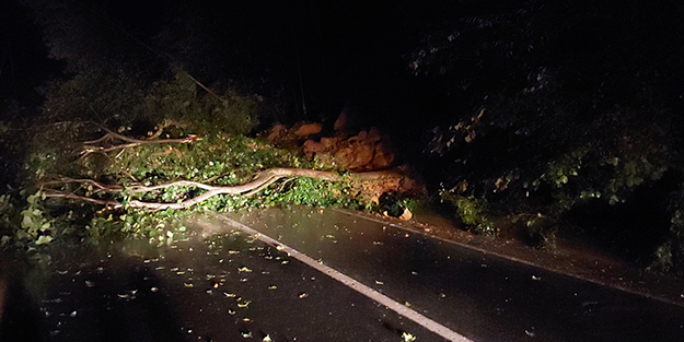 Ardeşen-Çamlıhemşin Karayolu heyelandan dolayı trafiğe kapandı